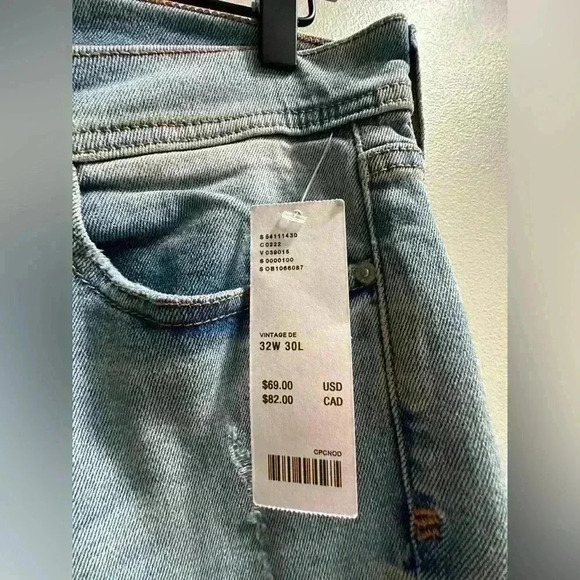 NEW Urban Outfitters Distressed Stretch Skinny Light Blue Wash Jeans Men’s 32x30 - Picture 4 of 8